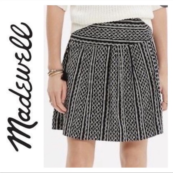 MADEWELL Skyline Tidalwave Print Silk Skirt Medium - Picture 1 of 6